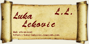 Luka Leković vizit kartica